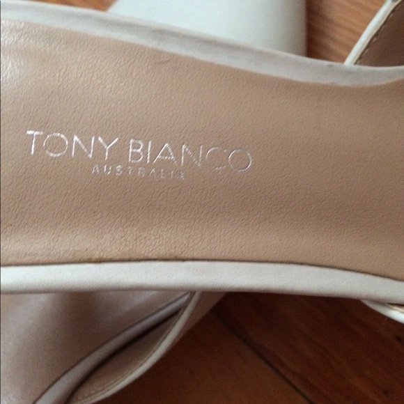 Tony Bianco White heels mules 39.5 - Picture 4 of 4